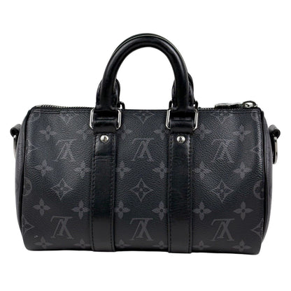 Louis Vuitton Keepall Bandouliere 25 2-Way Monogram Reverse Tote Eclipse Noir — view 3