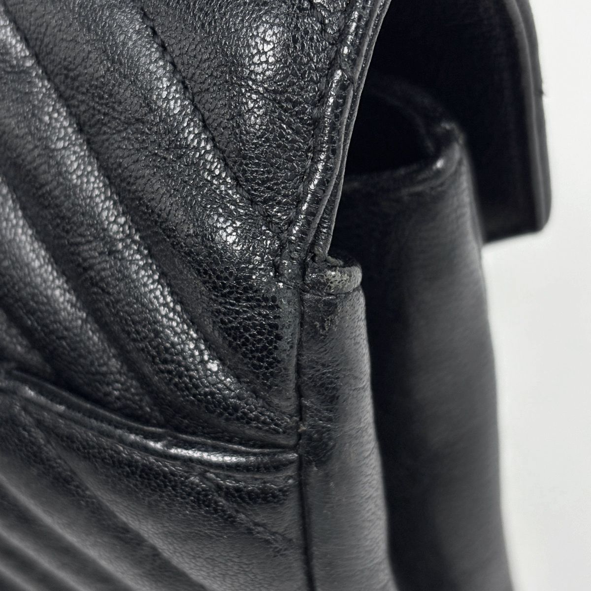 Saint Laurent Carre Handbag 2-Way Chain YSL Leather Black — view 4