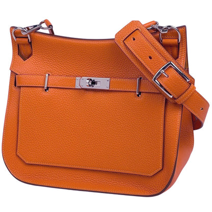 Hermes Gipsiere 28 Shoulder Bag Taurillon Clemence Orange Mutard