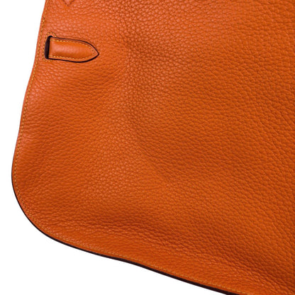 Hermes Gipsiere 28 Shoulder Bag Taurillon Clemence Orange Mutard — view 9
