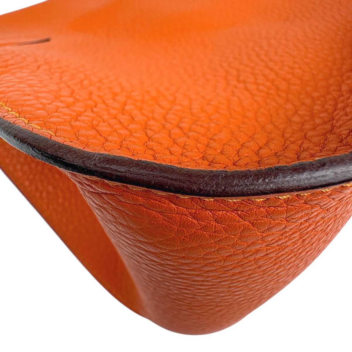 Hermes Gipsiere 28 Shoulder Bag Taurillon Clemence Orange Mutard — view 7