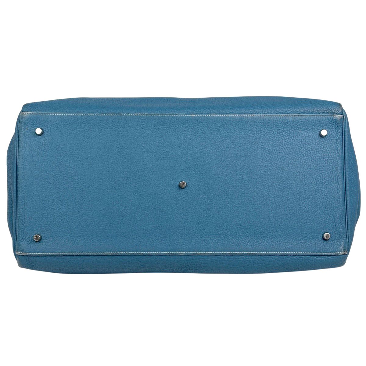Hermes Kelly 50 Voyage 2-Way Handbag Togo Blue Jean — view 5