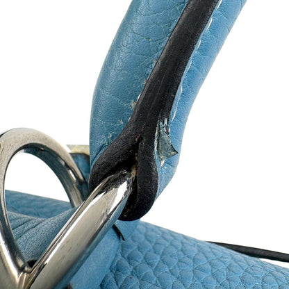 Hermes Kelly 50 Voyage 2-Way Handbag Togo Blue Jean — view 9