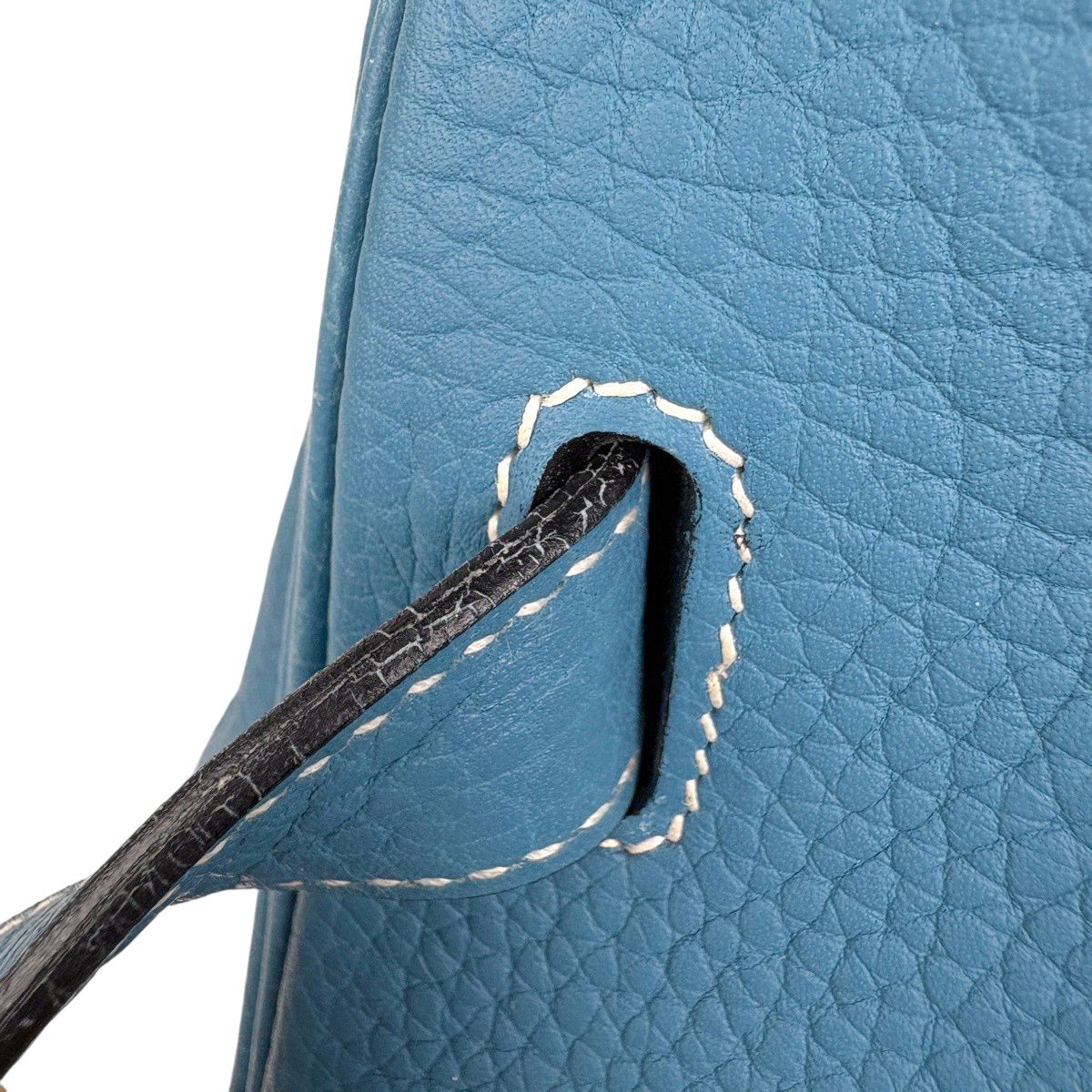 Hermes Kelly 50 Voyage 2-Way Handbag Togo Blue Jean — view 8