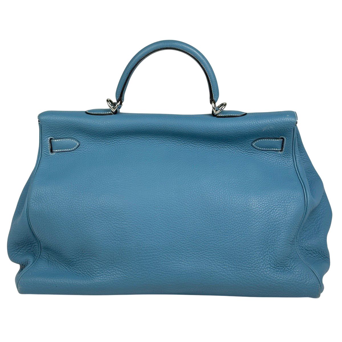 Hermes Kelly 50 Voyage 2-Way Handbag Togo Blue Jean — view 3