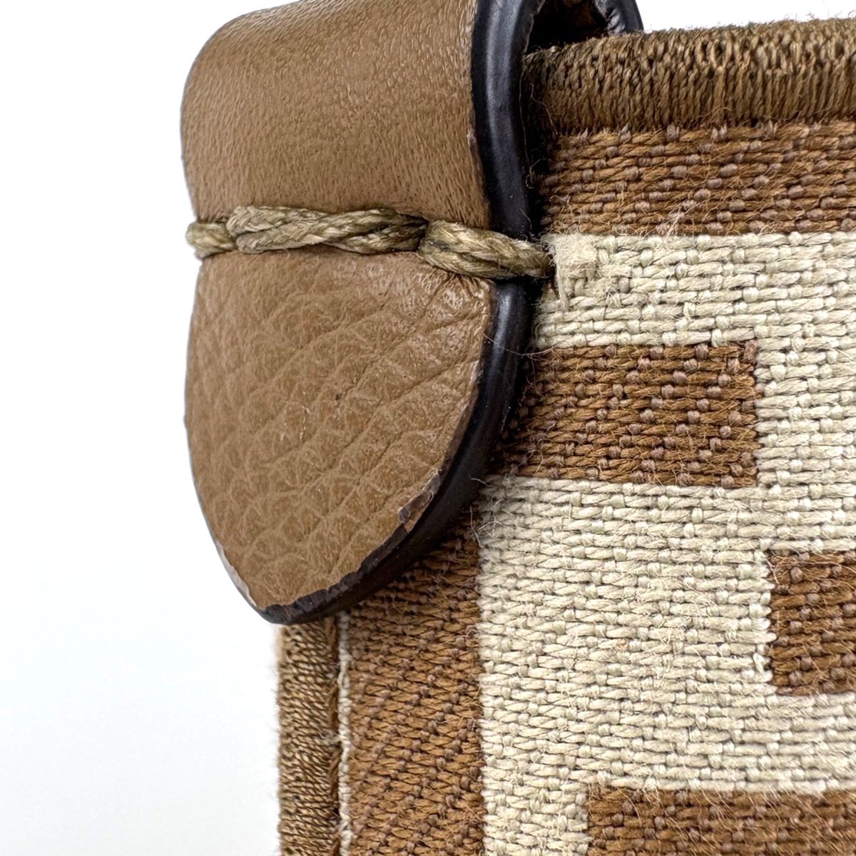 Fendi Roll Large Reversible Tote Pecan FF Canvas Beige — view 5