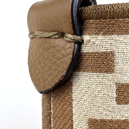 Fendi Roll Large Reversible Tote Pecan FF Canvas Beige — view 5