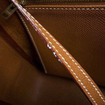 Hermes Saco Shoulder Bag Courchevel Brown — view 6