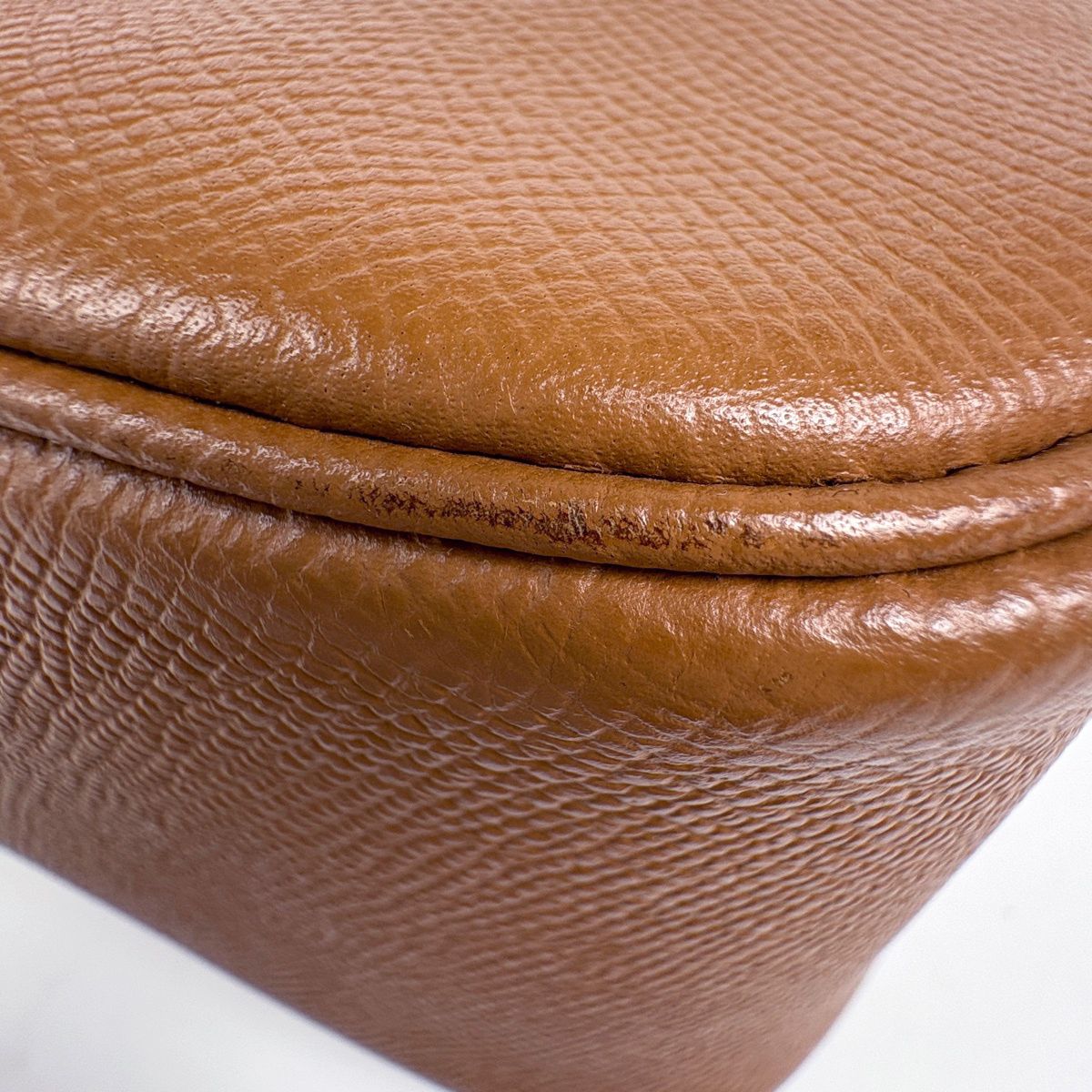 Hermes Saco Shoulder Bag Courchevel Brown — view 3