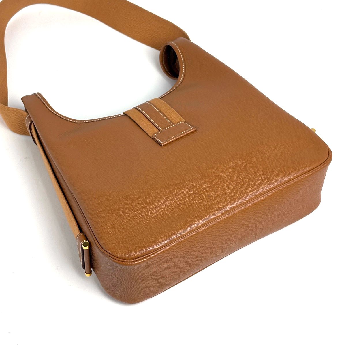 Hermes Saco Shoulder Bag Courchevel Brown — view 2