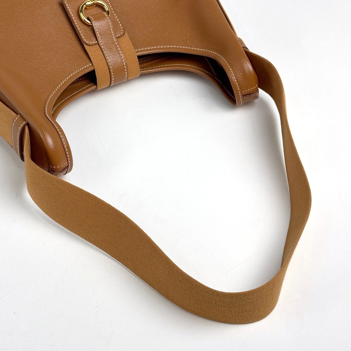 Hermes Saco Shoulder Bag Courchevel Brown — view 5