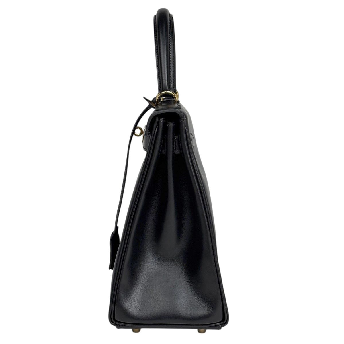 Hermes Kelly 28 Retourne 2-Way Handbag Box Calf Black — view 2
