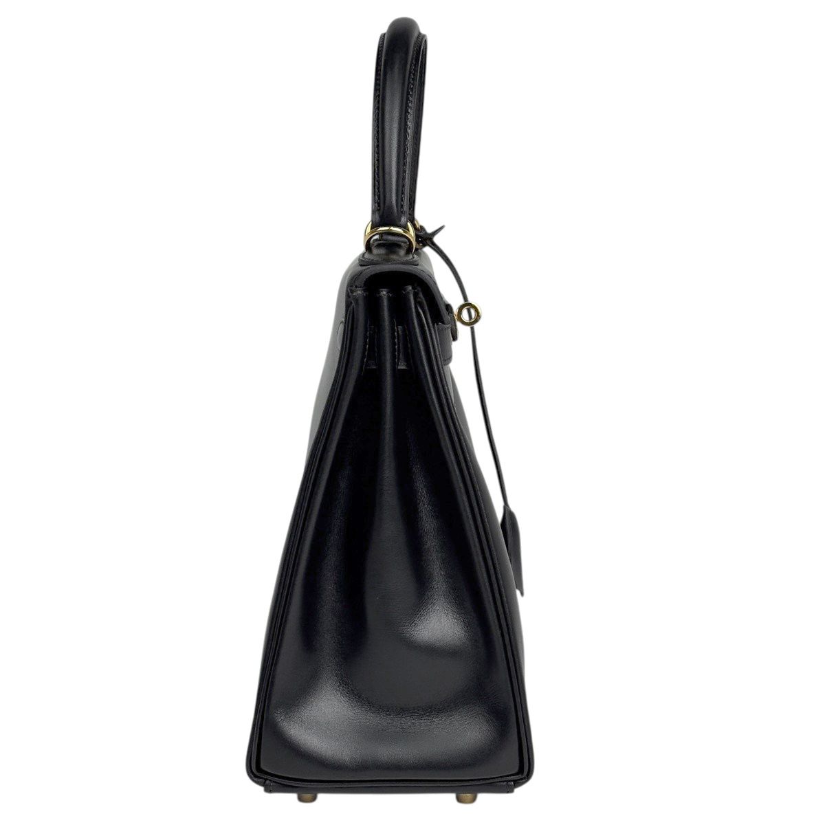 Hermes Kelly 28 Retourne 2-Way Handbag Box Calf Black — view 4