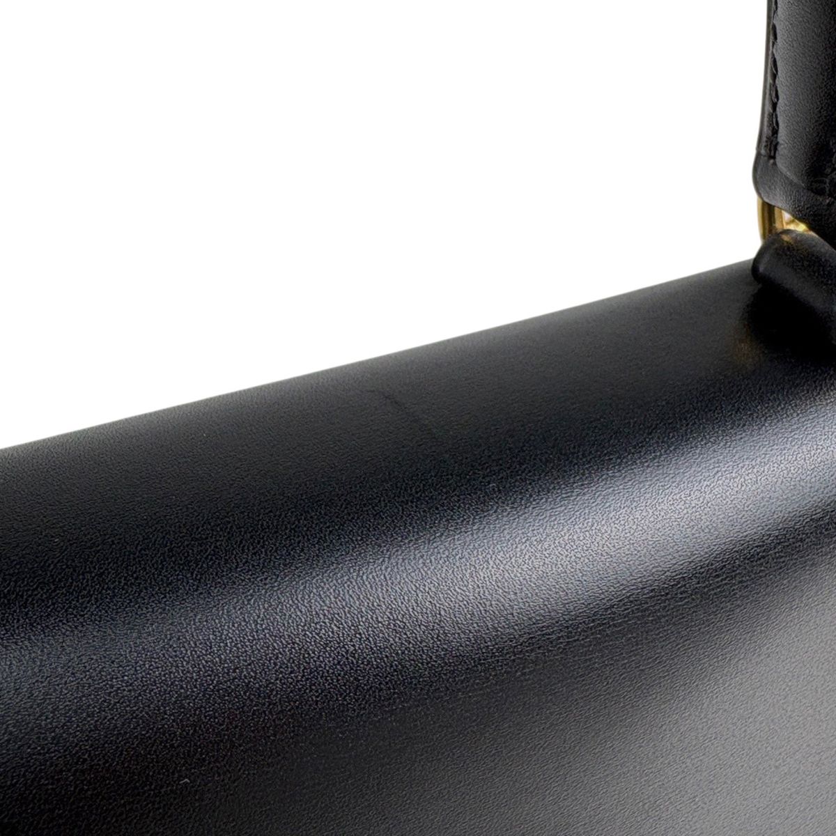 Hermes Kelly 28 Retourne 2-Way Handbag Box Calf Black — view 8