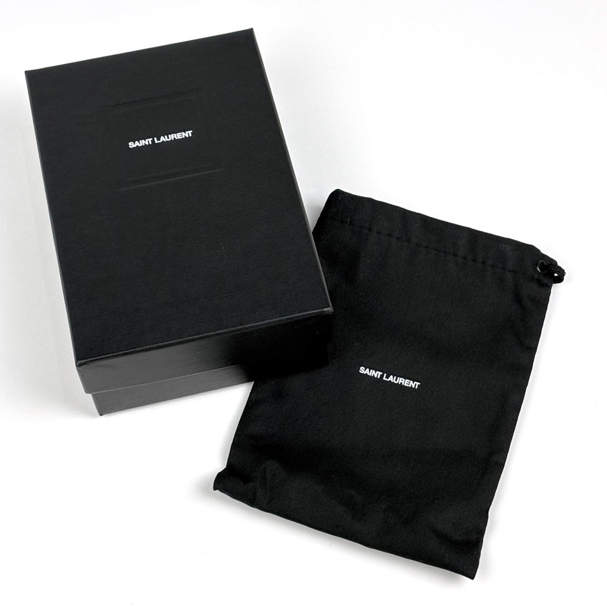 Saint Laurent Monogram Compact Zip Around Wallet Bifold Leather Black — view 8