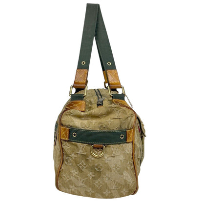 Louis Vuitton Rees Takashi Murakami Monogram Hula Jou Boston Bag Denim Khaki — view 4
