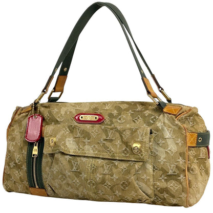 Louis Vuitton Rees Takashi Murakami Monogram Hula Jou Boston Bag Denim Khaki