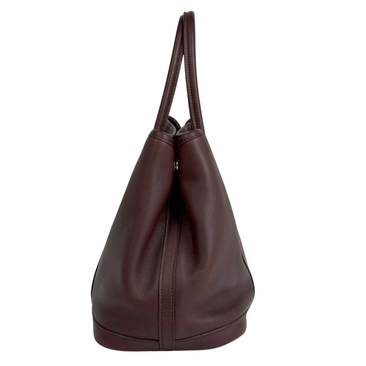 Hermes Garden Party TPM Handbag Bolduc Ribbon Tote Voswift Brown — view 2