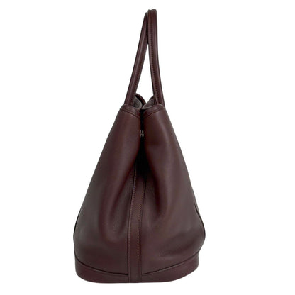 Hermes Garden Party TPM Handbag Bolduc Ribbon Tote Voswift Brown — view 2