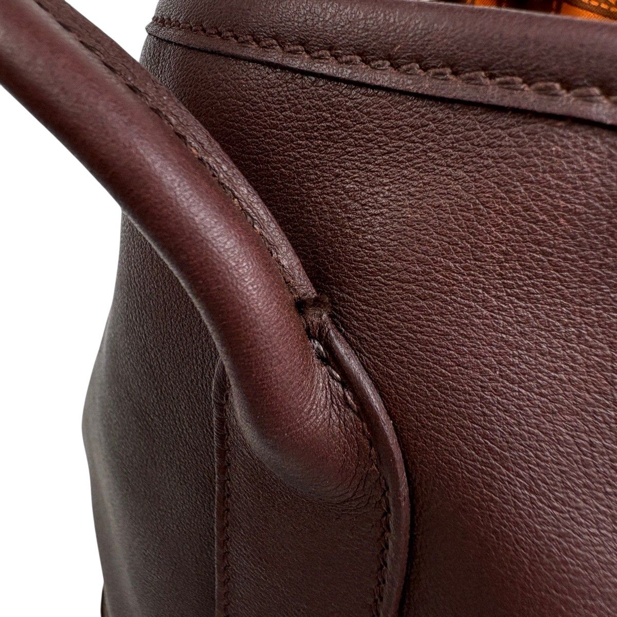 Hermes Garden Party TPM Handbag Bolduc Ribbon Tote Voswift Brown — view 9
