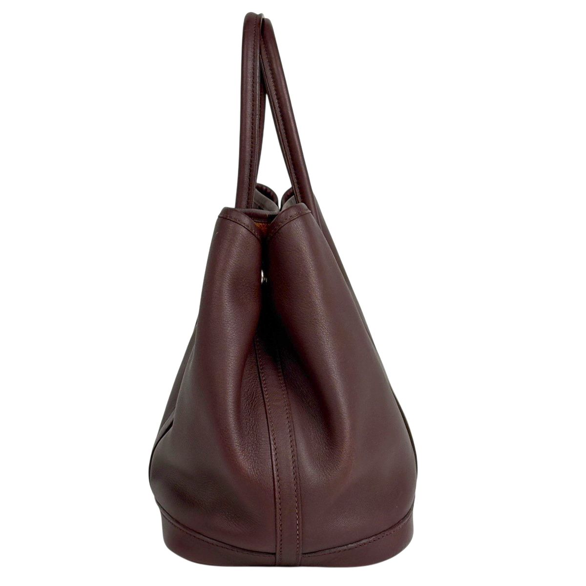 Hermes Garden Party TPM Handbag Bolduc Ribbon Tote Voswift Brown — view 4