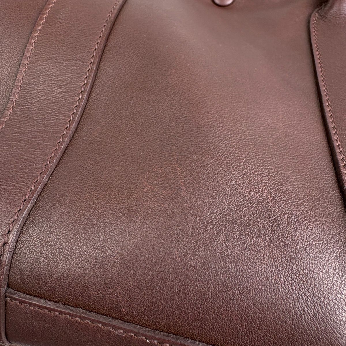 Hermes Garden Party TPM Handbag Bolduc Ribbon Tote Voswift Brown — view 8