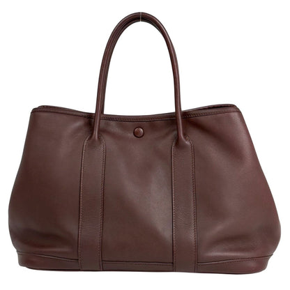 Hermes Garden Party TPM Handbag Bolduc Ribbon Tote Voswift Brown — view 3