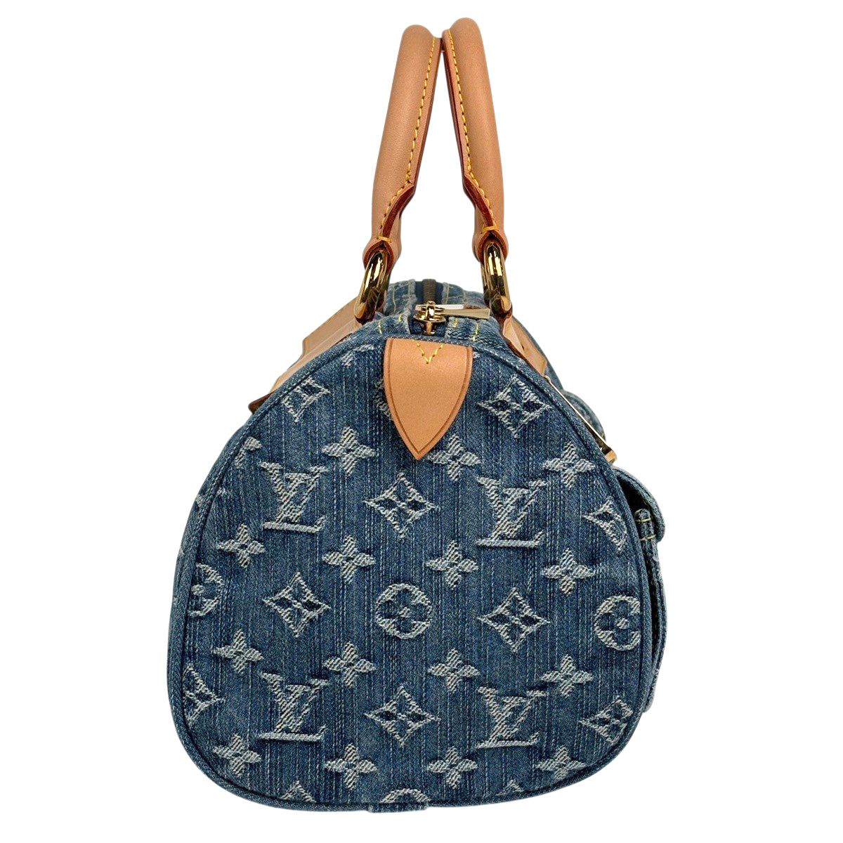 Louis Vuitton Neo Speedy Boston Bag Monogram Denim Blue — view 4