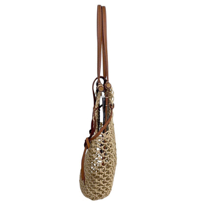 Goyard Aliguru Shoulder Bag Raffia Beige Black Brown — view 2