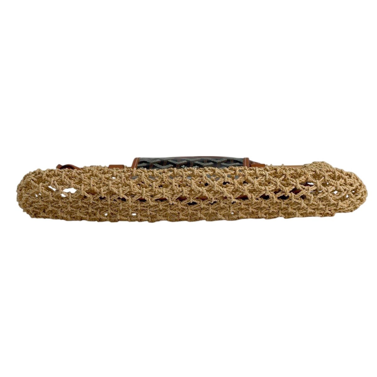 Goyard Aliguru Shoulder Bag Raffia Beige Black Brown — view 5