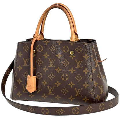 Louis Vuitton Montaigne BB Shoulder Bag 2-Way Monogram Brown