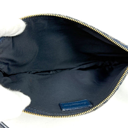 Dior Trotter Pattern Saddle Bag Canvas Navy — view 9