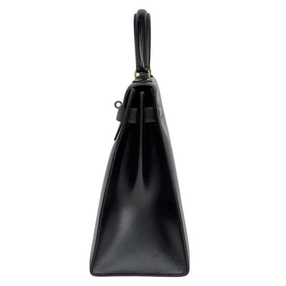 Hermes Kelly 32 Sellier Handbag Box Calf Black — view 2