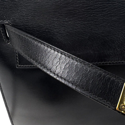 Hermes Kelly 32 Sellier Handbag Box Calf Black — view 9