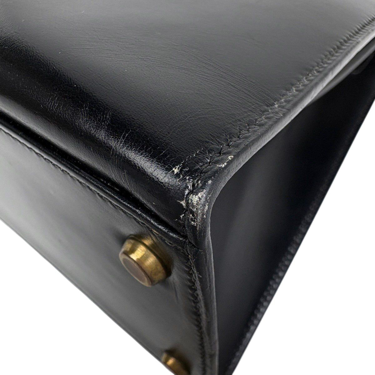 Hermes Kelly 32 Sellier Handbag Box Calf Black — view 6