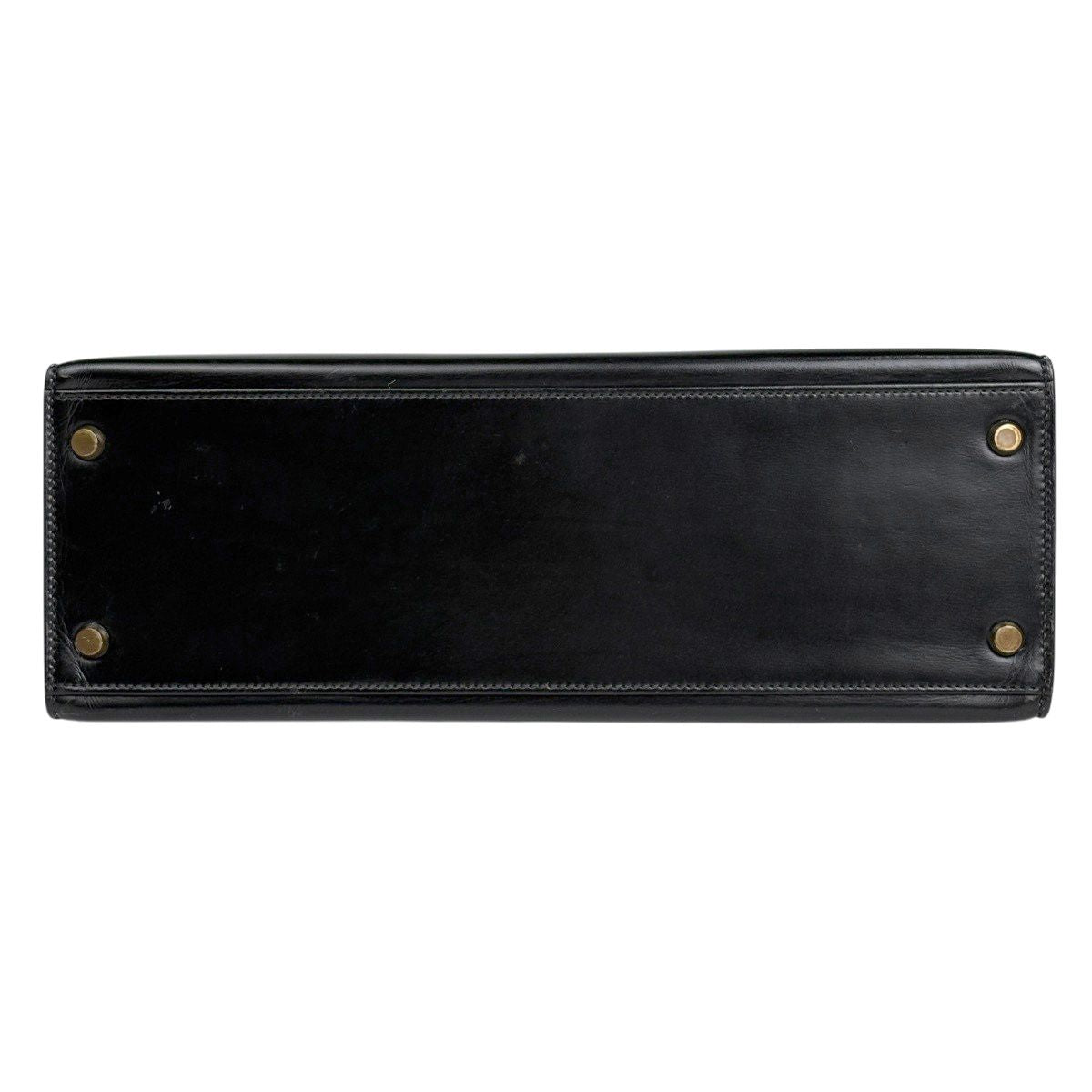 Hermes Kelly 32 Sellier Handbag Box Calf Black — view 5