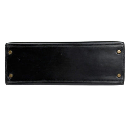 Hermes Kelly 32 Sellier Handbag Box Calf Black — view 5