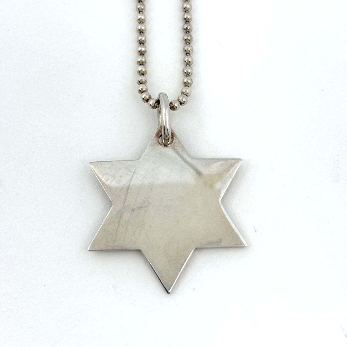 Gucci Star of David Plate Necklace 925 Sterling Silver — view 2
