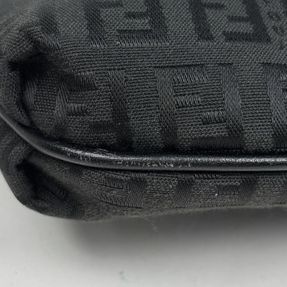 Fendi Zucchino Pattern Shoulder Bag Canvas Black — view 3