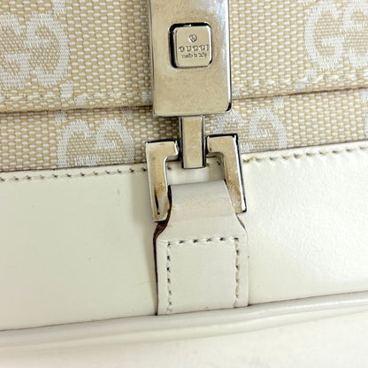 Gucci Jackie Line Shoulder Bag GG Canvas White — view 5