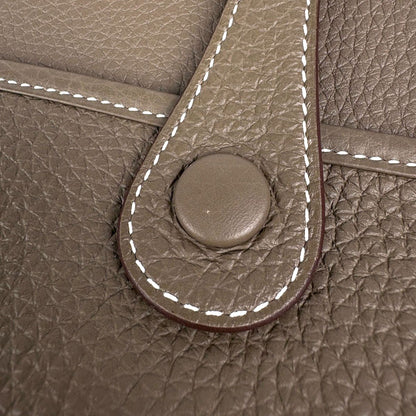 Hermes Evelyne 3 PM Perforated Logo Shoulder Bag Taurillon Clemence Etoupe — view 7