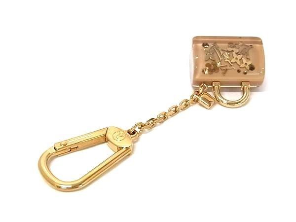 Louis Vuitton Key Holder Porte Cles Speedy Jonc Beige Gold Resin Bag Charm — view 2