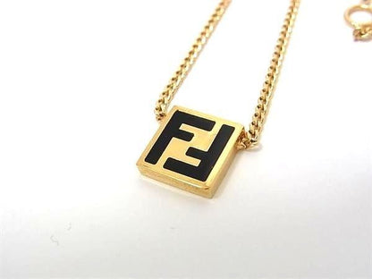 Fendi Necklace Zucca Gold Metal — view 2