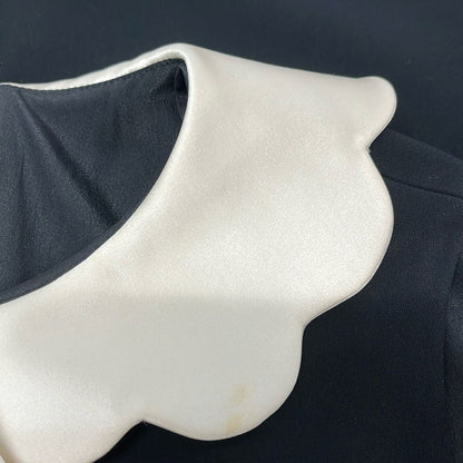 Miu Miu Dress 36 S Black Ivory Sleeveless Knee Length Ribbon Pearl — view 5