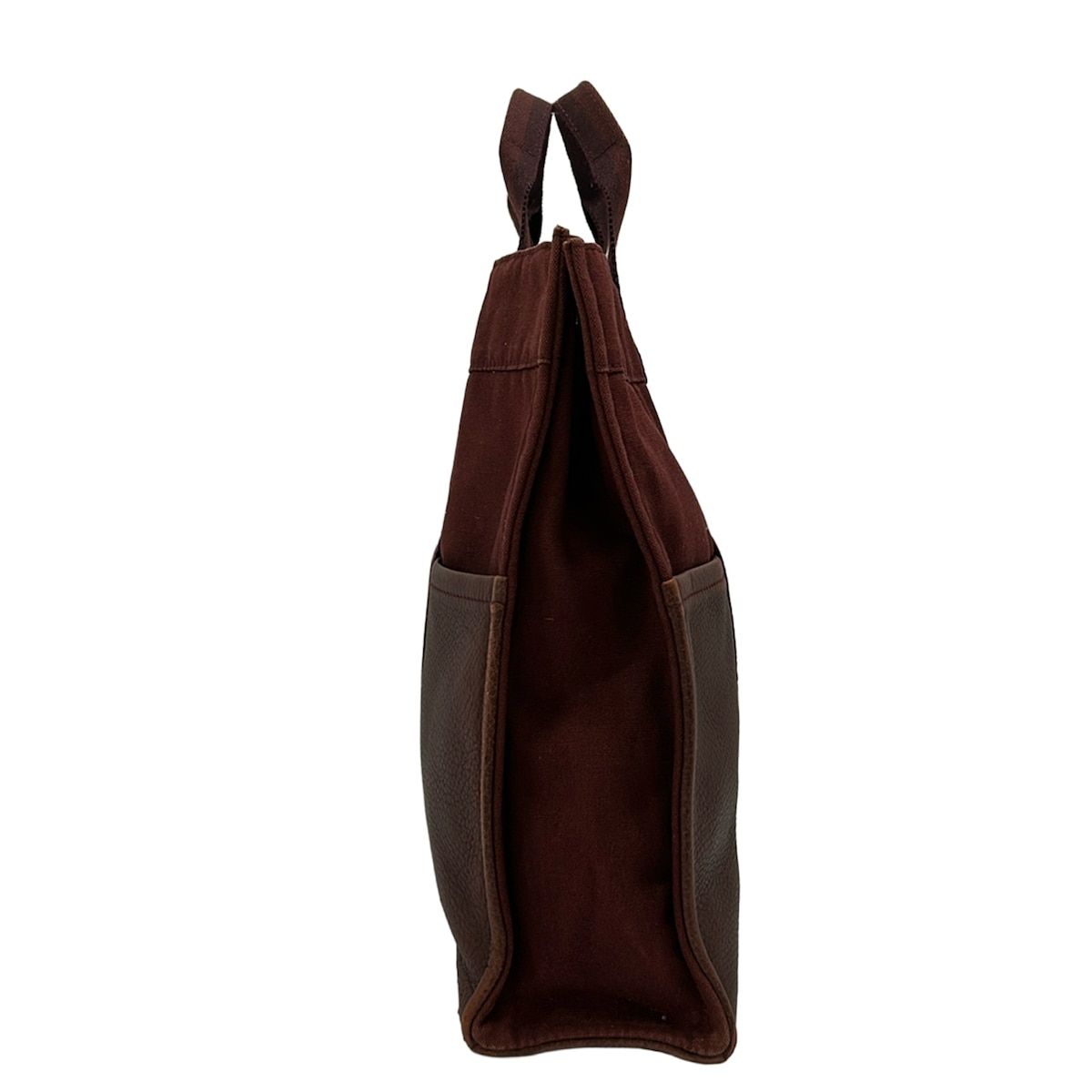 Hermes Tote Fourre Tout MM Half Leather Bordeaux — view 2