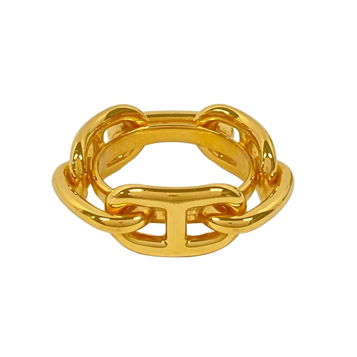 Hermes Scarf Ring Chaine D'ancre Legato Gold — view 2