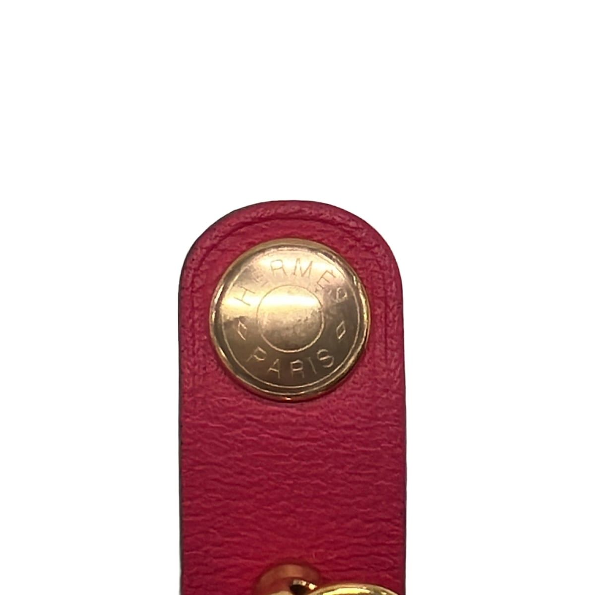 Hermes Rival Pink Gold Glove Holder Studs Gloves — view 3
