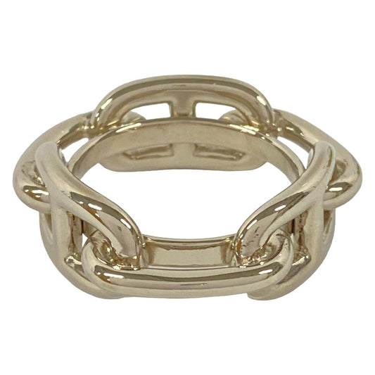 Hermes Scarf Ring Chaine D'ancre Legato Silver