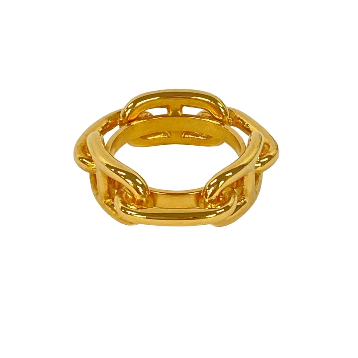 Hermes Scarf Ring Legato Chaine D'ancre Gold Carre 90