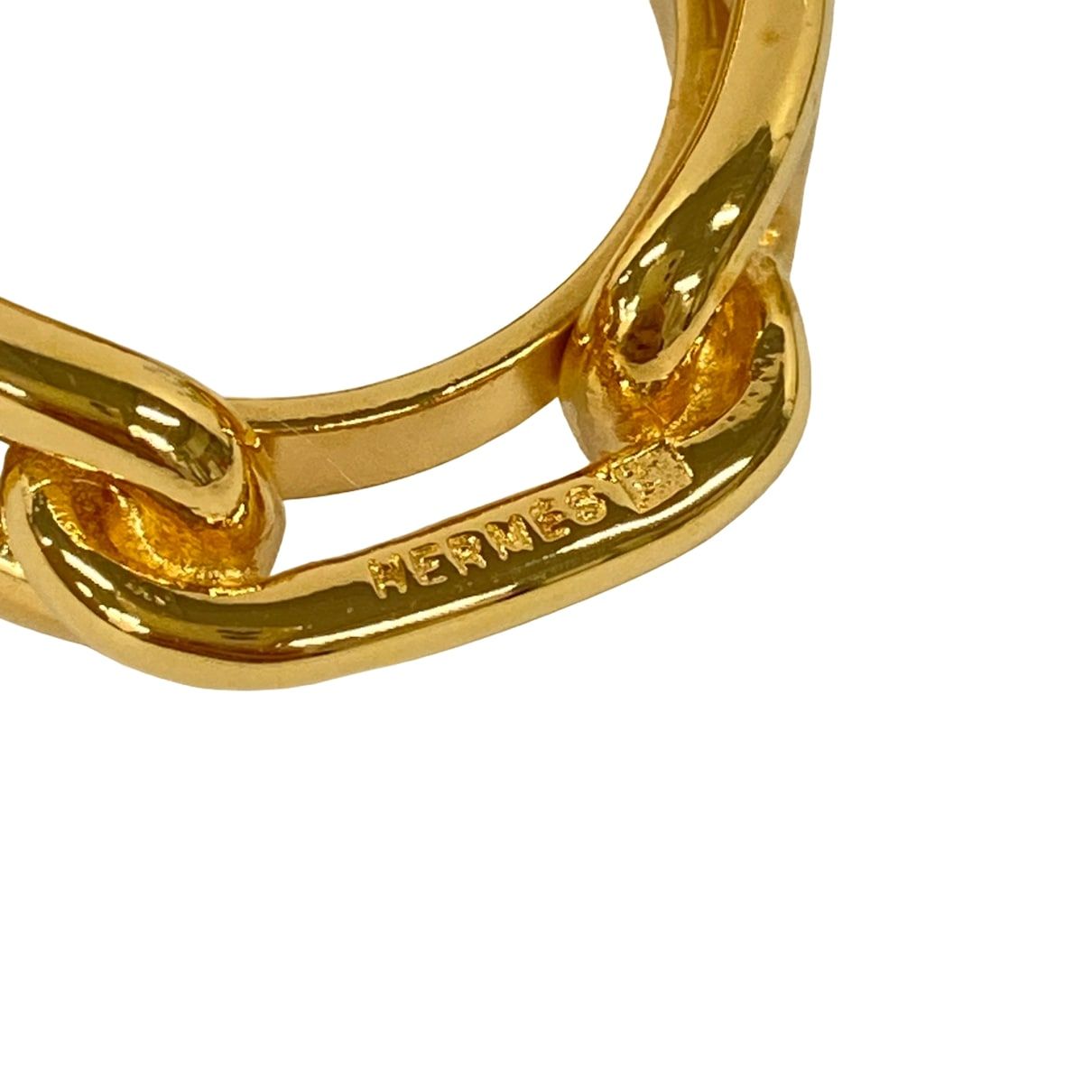 Hermes Scarf Ring Legato Chaine D'ancre Gold Carre 90 — view 3